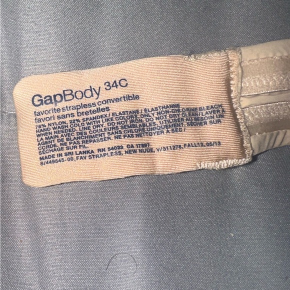 GAP Body Favorite Strapless Convertible Bra- Nude 34C - Picture 4 of 4